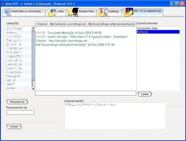 Download web tool or web app ANts P2P to run in Windows online over Linux online