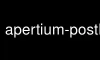 Run apertium-postlatex in OnWorks free hosting provider over Ubuntu Online, Fedora Online, Windows online emulator or MAC OS online emulator