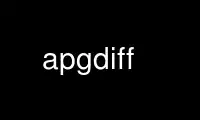 Run apgdiff in OnWorks free hosting provider over Ubuntu Online, Fedora Online, Windows online emulator or MAC OS online emulator