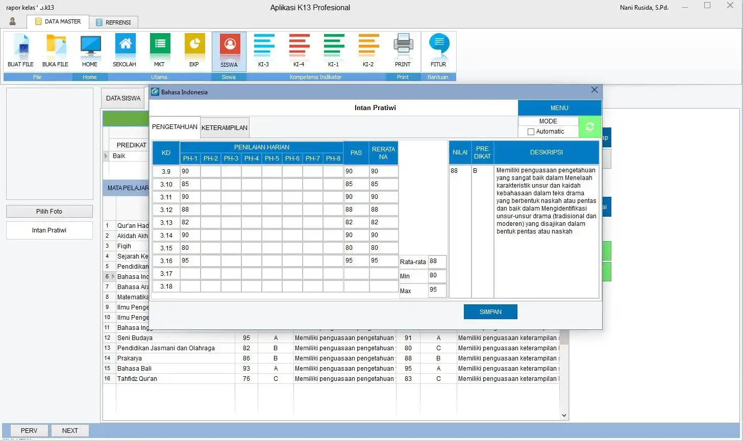 Download web tool or web app Aplikasi K13 Profesional