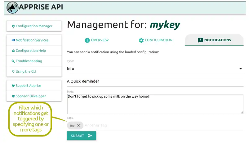 Download web tool or web app Apprise