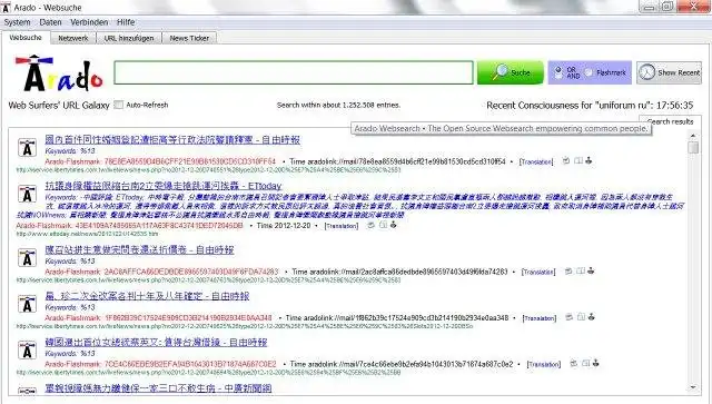 Download web tool or web app ARADO - URL Database  RSS Feed Reader