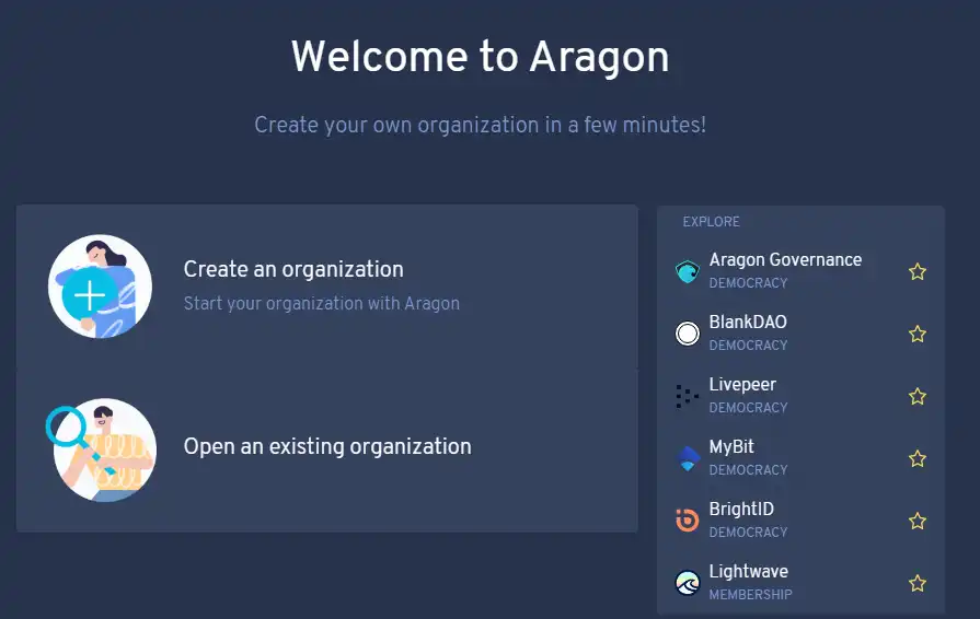 Download web tool or web app Aragon Client