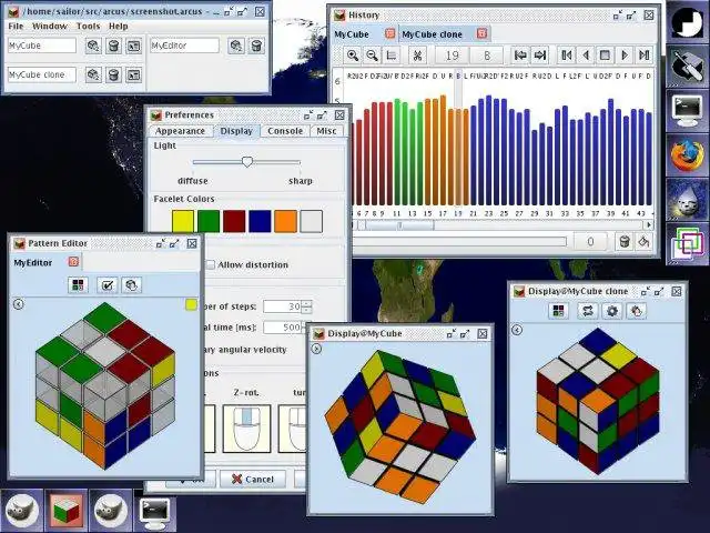 Download web tool or web app Arcus - Rubiks Cube Simulator to run in Windows online over Linux online