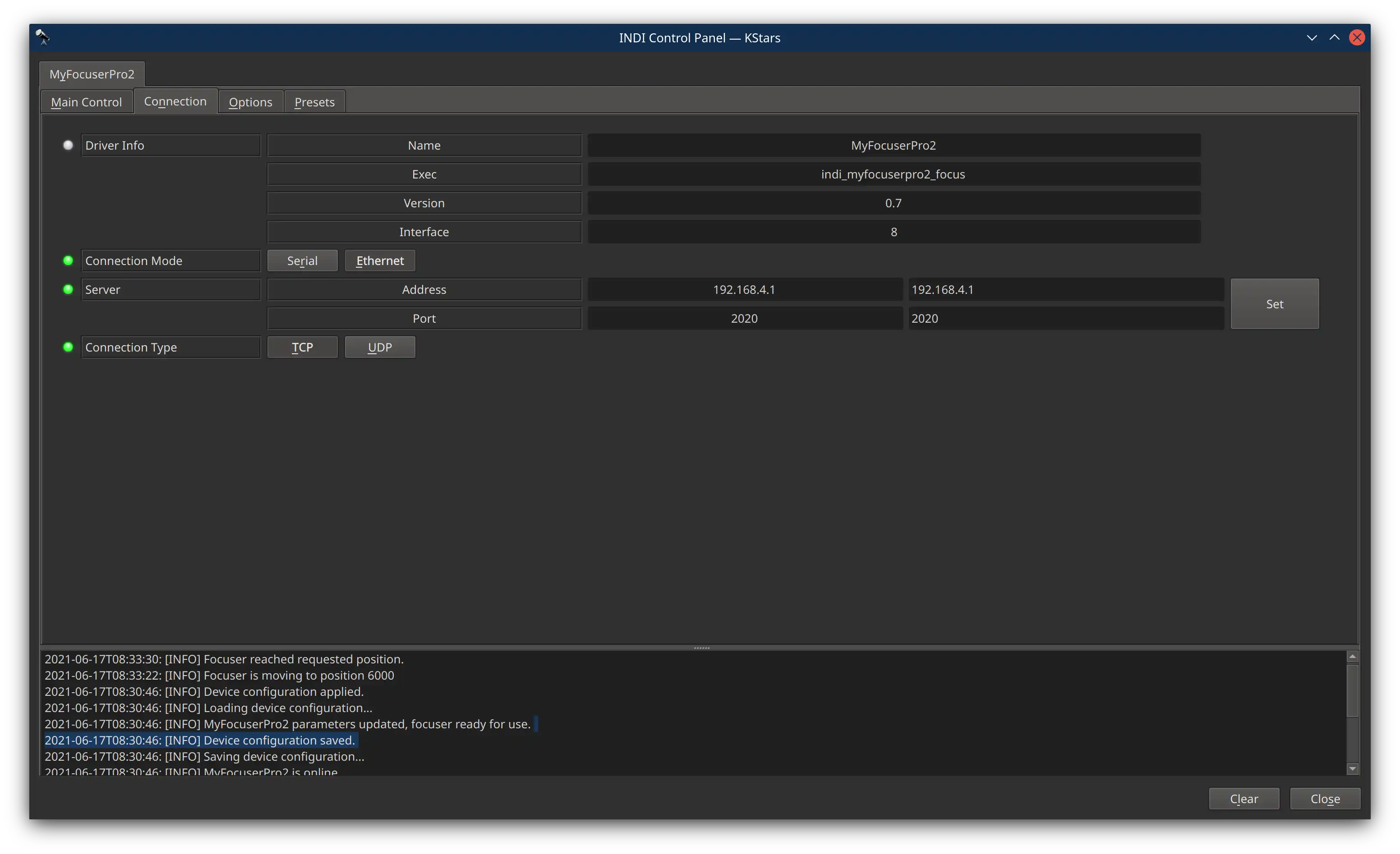 Download web tool or web app Arduino ASCOM Focuser Pro2 DIY