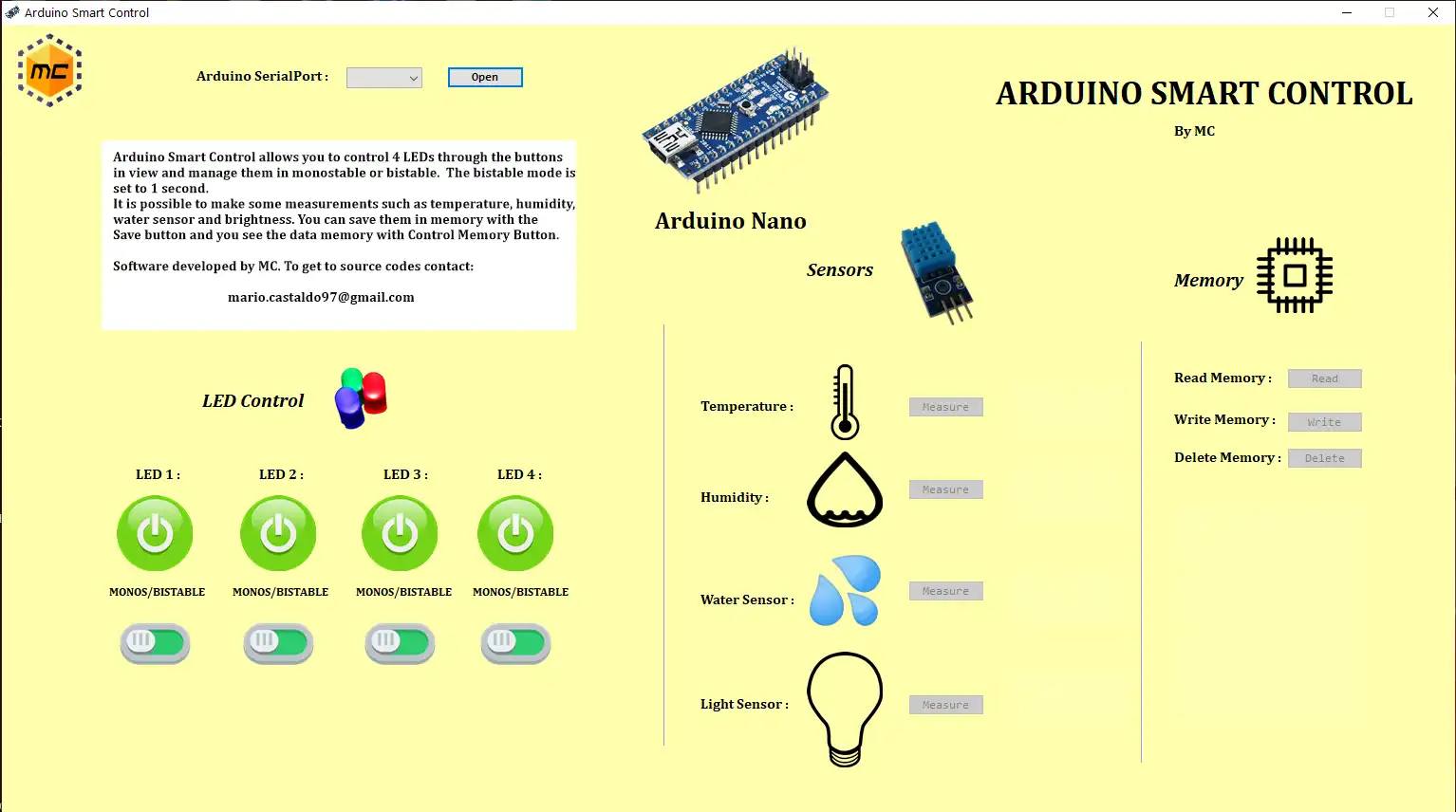 Download web tool or web app Arduino Smart Control