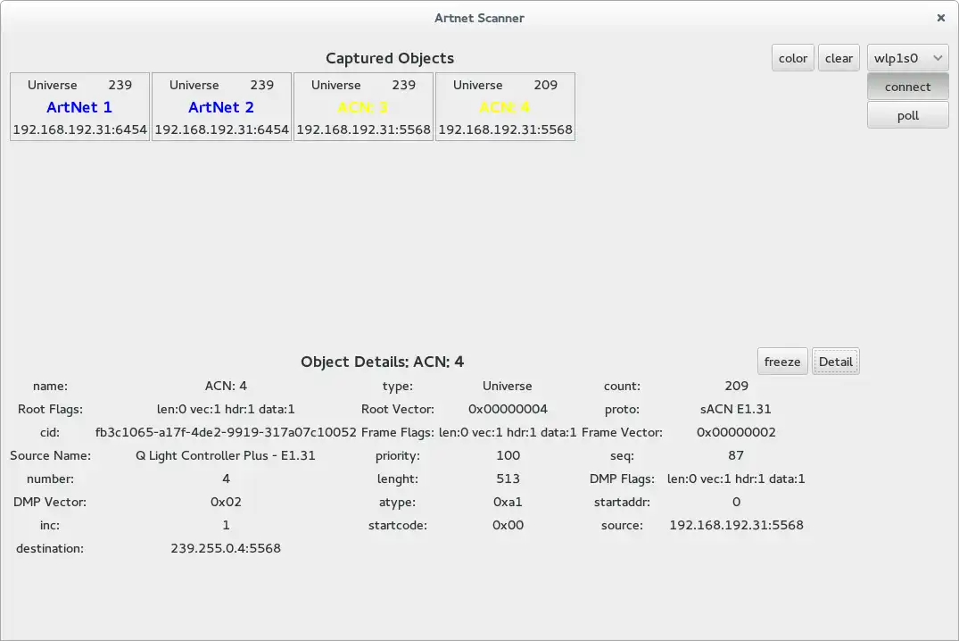 Download web tool or web app ArtnetScanner