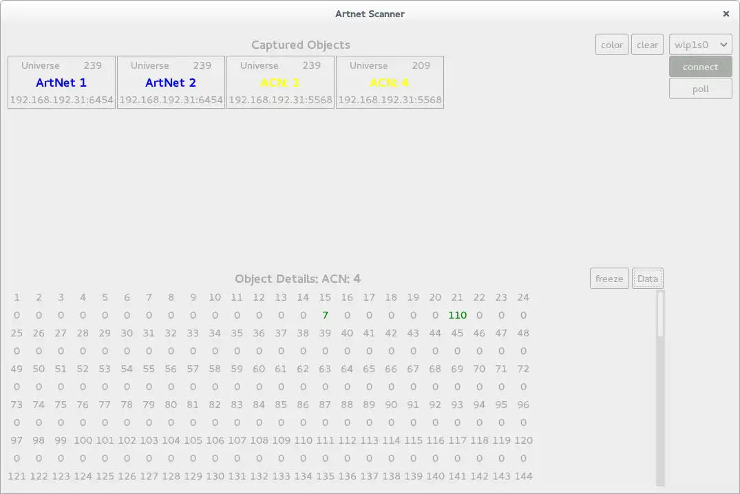 Download web tool or web app ArtnetScanner