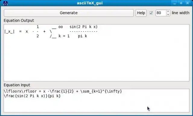 Download web tool or web app asciiTeX to run in Windows online over Linux online