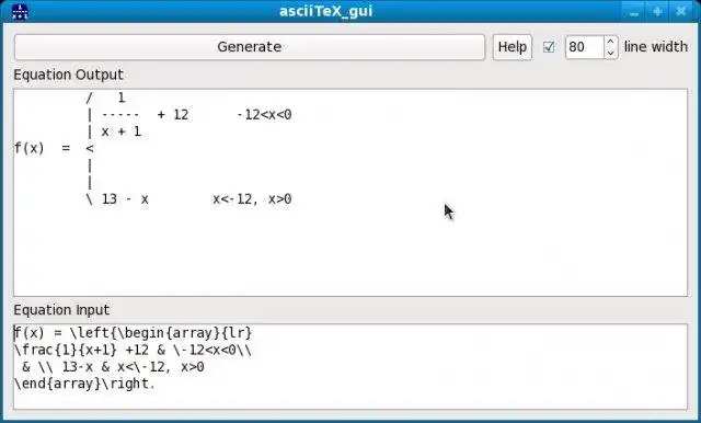 Download web tool or web app asciiTeX to run in Windows online over Linux online