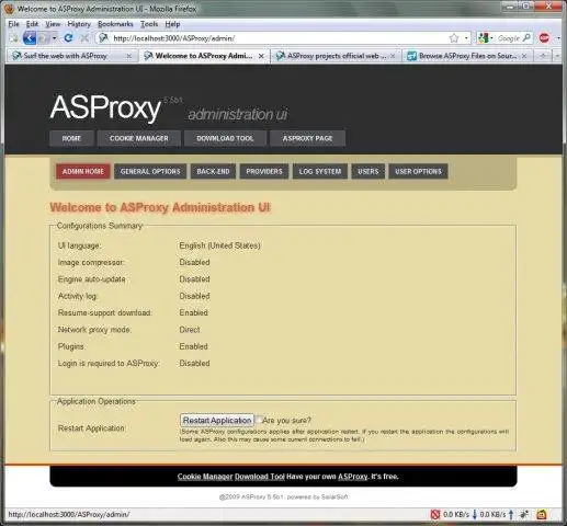 Download web tool or web app ASProxy