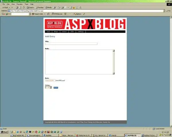 Download web tool or web app ASPXBLOG