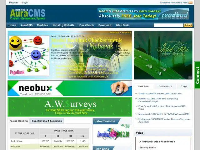 Tải xuống công cụ web hoặc ứng dụng web AuraCMS