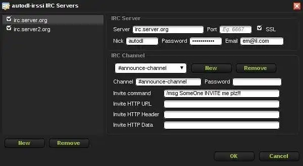 Unduh alat web atau aplikasi web autodl-irssi