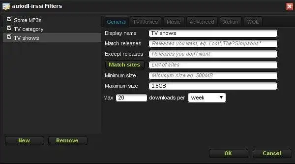 Descargar la herramienta web o la aplicación web autodl-irssi