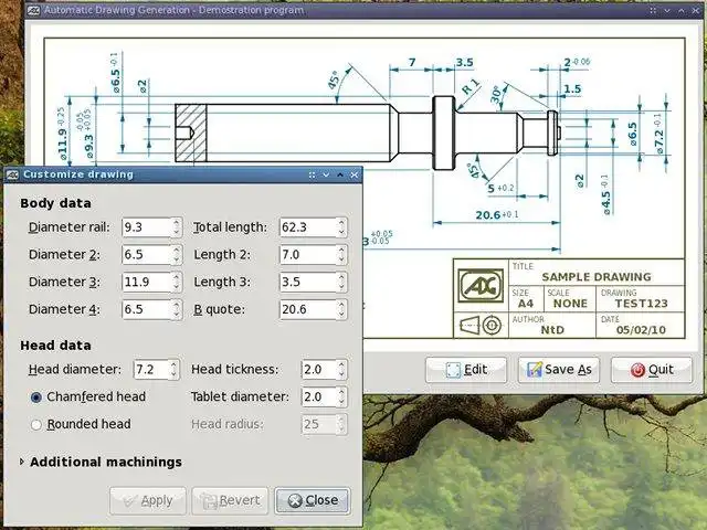 Download web tool or web app Automatic Drawing Generation to run in Windows online over Linux online