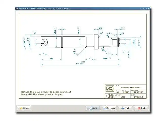 Download web tool or web app Automatic Drawing Generation to run in Windows online over Linux online