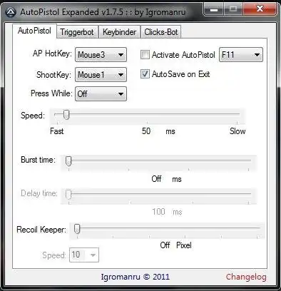 Download web tool or web app AutoPistolEx