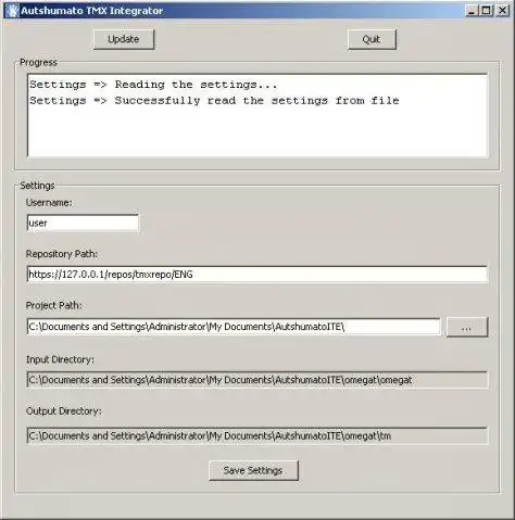 Download web tool or web app Autshumato TMX Integrator to run in Windows online over Linux online