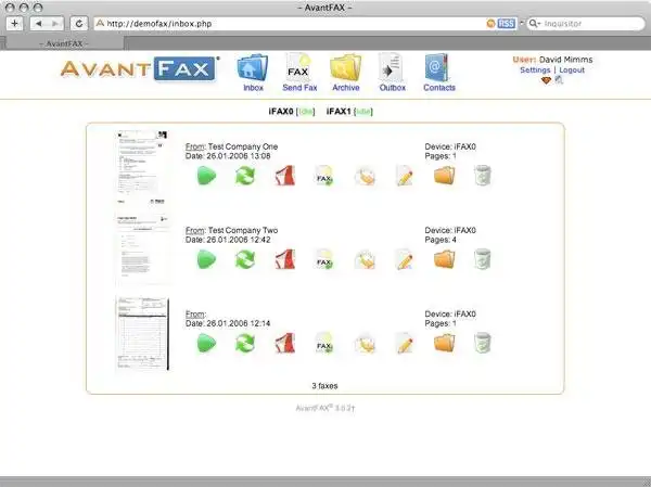 Download web tool or web app AvantFAX