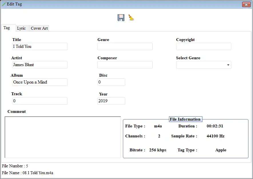 Download web tool or web app AV Tag Editor