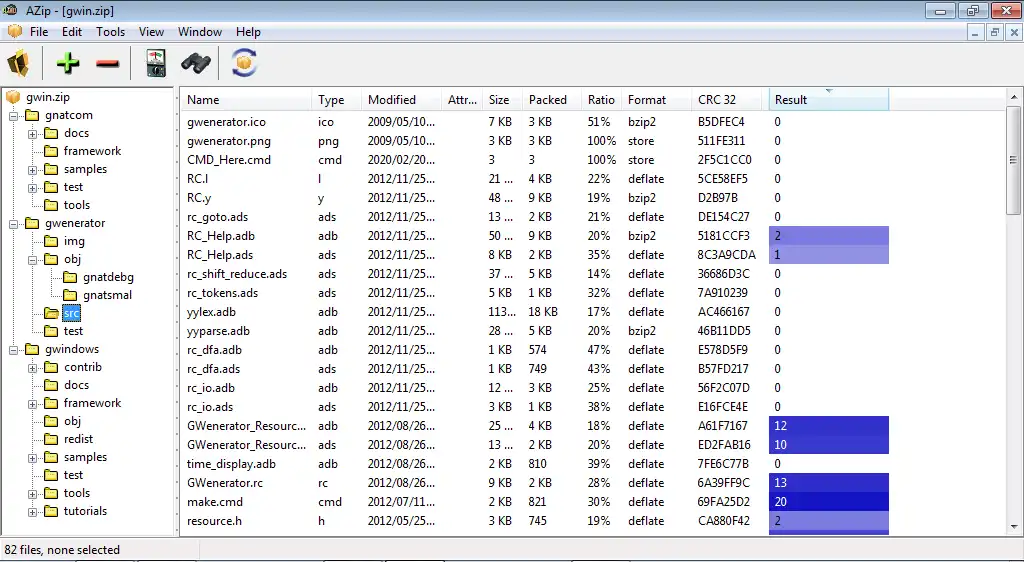 Web ツールまたは Web アプリ AZip をダウンロード