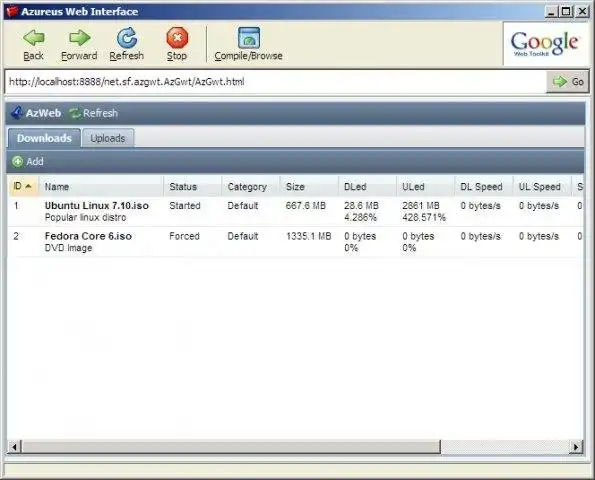 Download web tool or web app Azureus GWT Interface