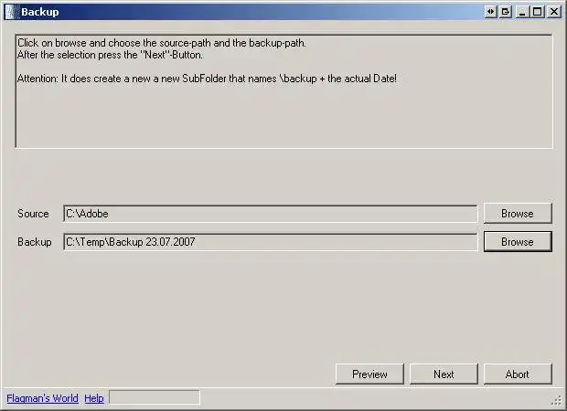 Download web tool or web app Backup Portable