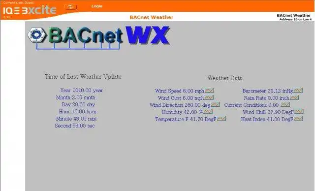 Download web tool or web app BACnet Weather and Time to run in Windows online over Linux online