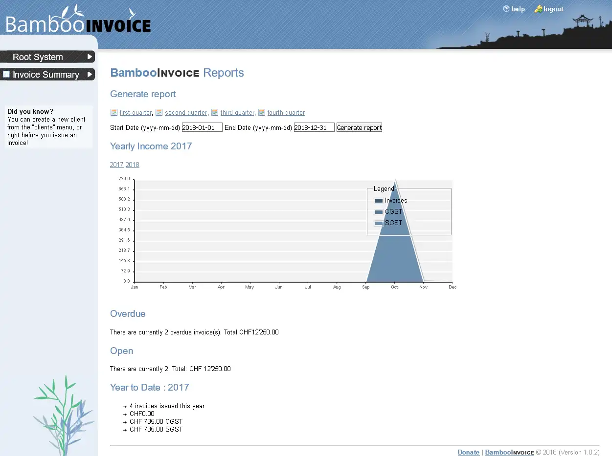 Download web tool or web app bambooinvoice