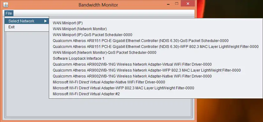 Download web tool or web app Bandwidth Monitor