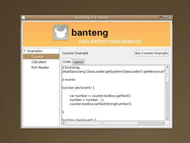 Download web tool or web app Banteng