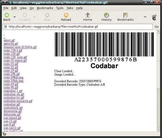 Download web tool or web app BarBara Barcode Library