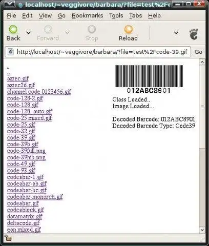 Download web tool or web app BarBara Barcode Library