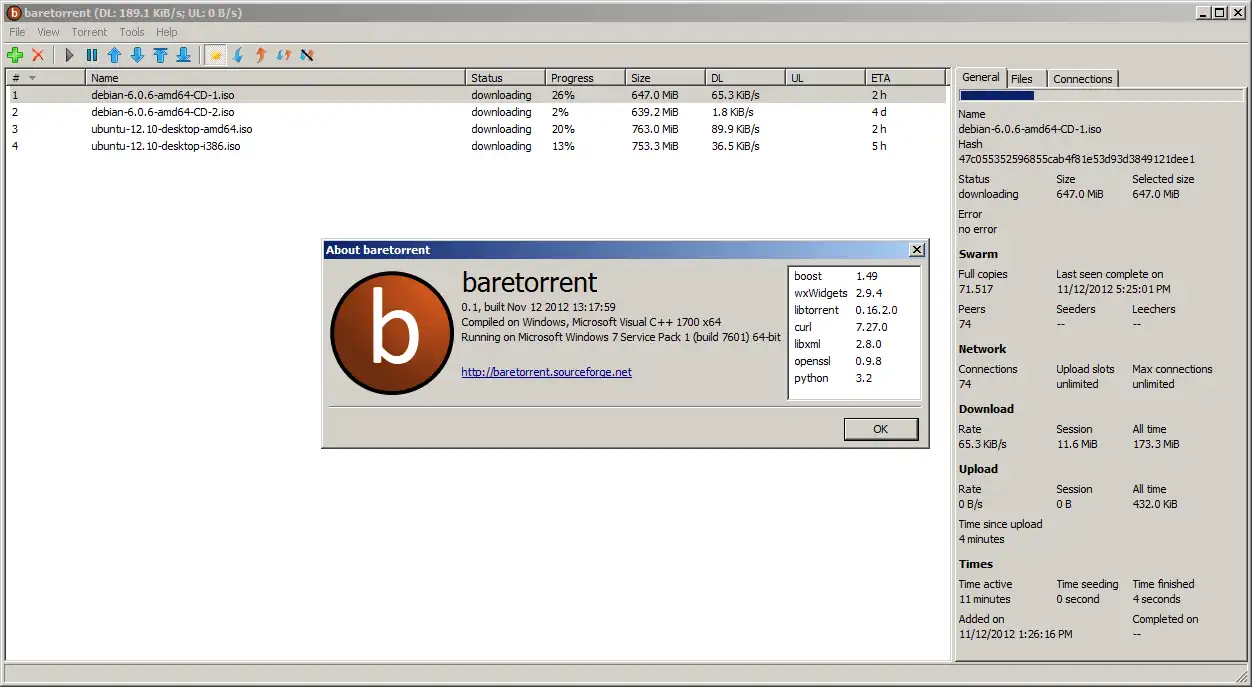 Download web tool or web app baretorrent