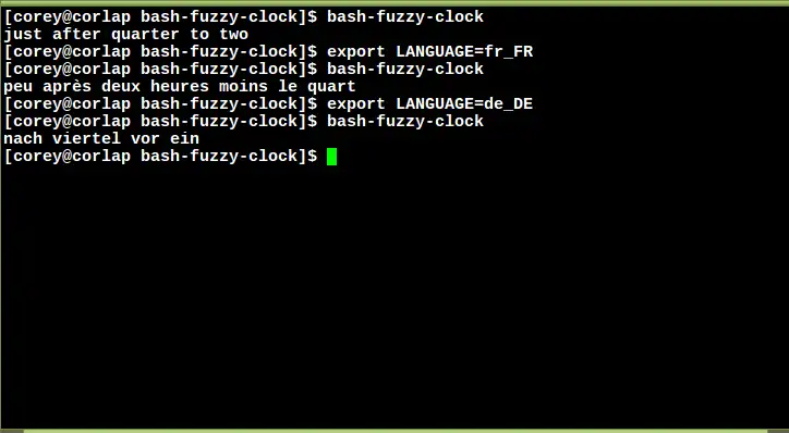 Download web tool or web app bash-fuzzy-clock