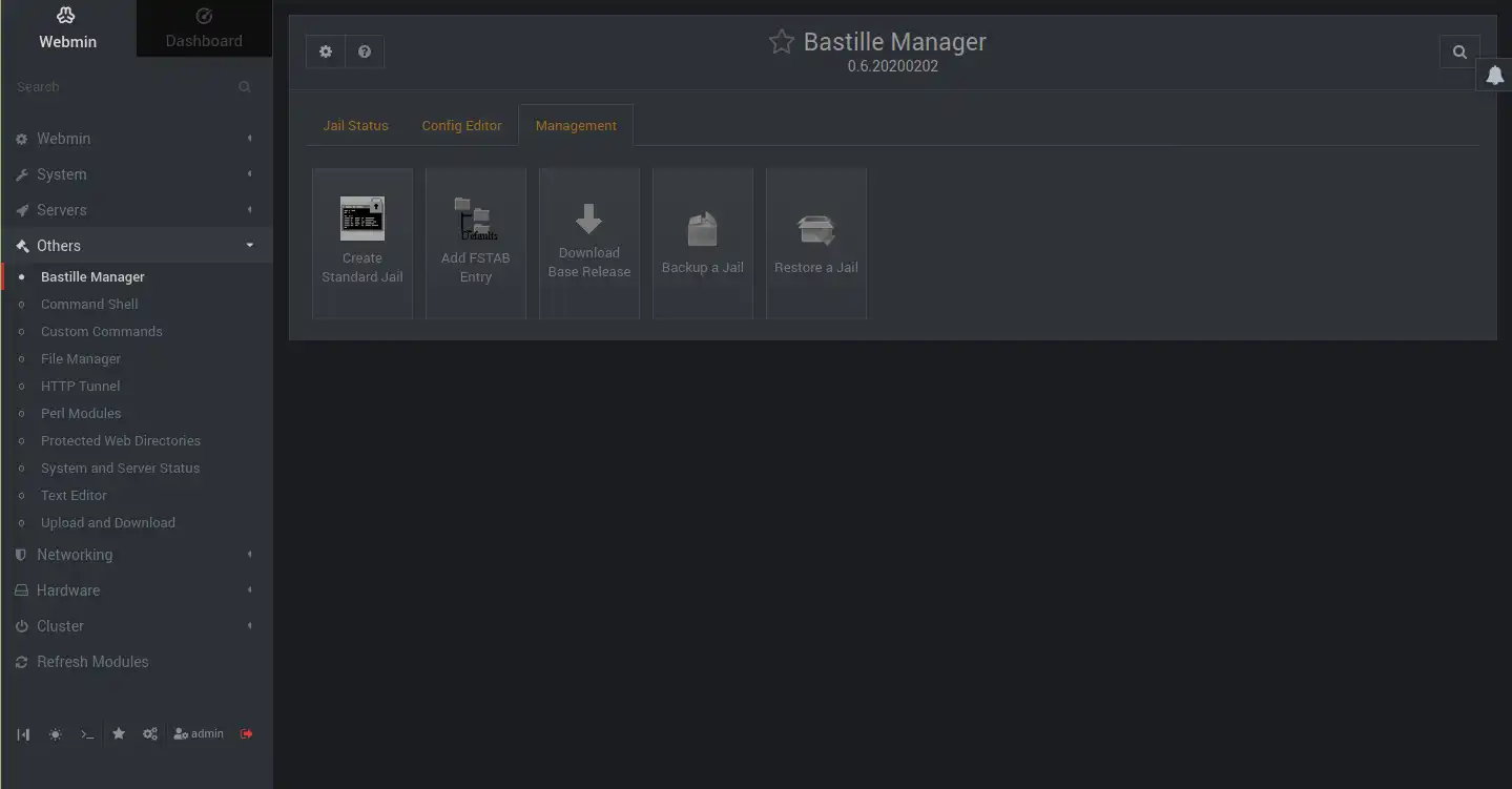 Download web tool or web app Bastille Manager Webmin Module