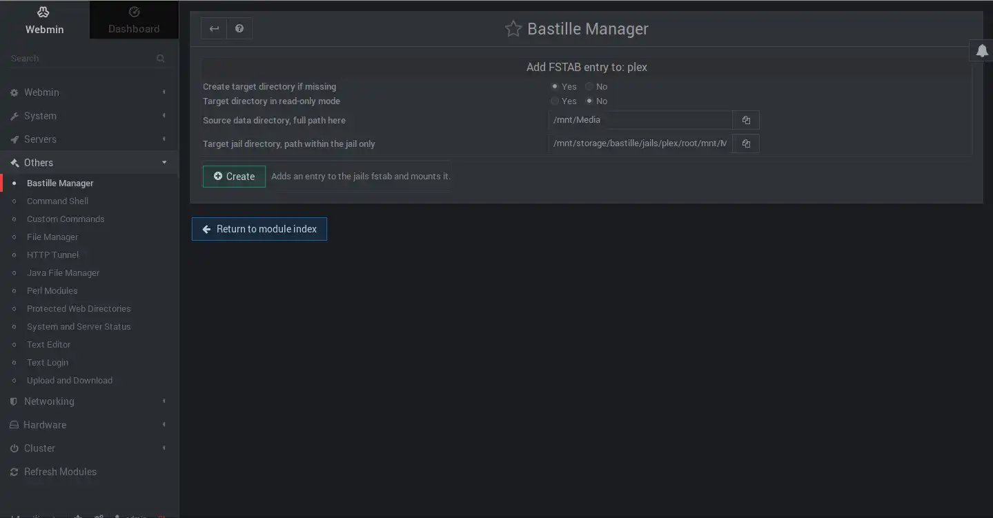 Download web tool or web app Bastille Manager Webmin Module