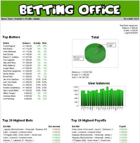 ابزار وب یا برنامه وب Betting Office را برای اجرا در لینوکس به صورت آنلاین دانلود کنید