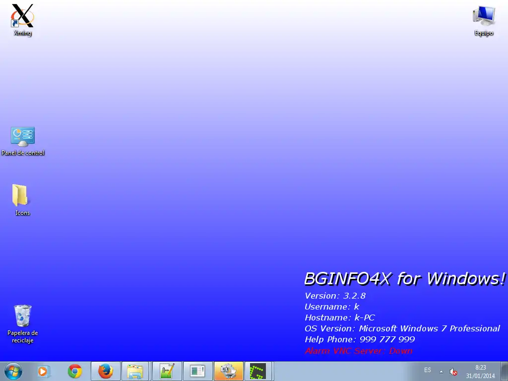 Download web tool or web app BGINFO4X - BGINFO for X and for Windows!