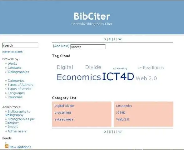 Download web tool or web app BibCiter