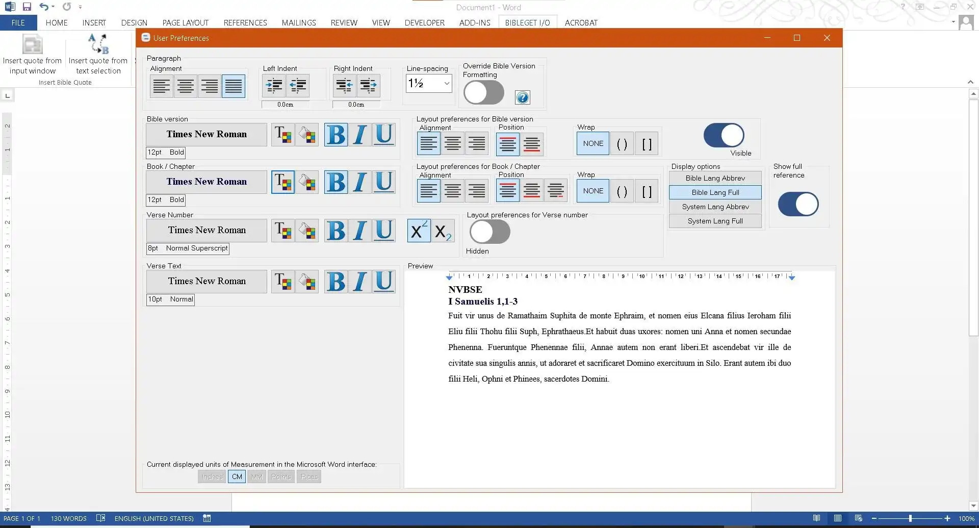 Download web tool or web app BibleGet for Microsoft Word