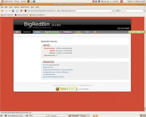 Download web tool or web app BigRedBin to run in Linux online