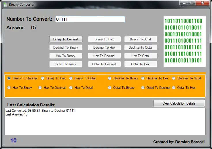 Download web tool or web app Binary Converter NET to run in Windows online over Linux online