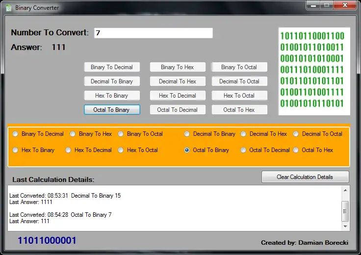 Download web tool or web app Binary Converter NET to run in Windows online over Linux online