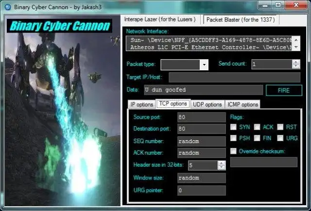 Download web tool or web app Binary Cyber Cannon