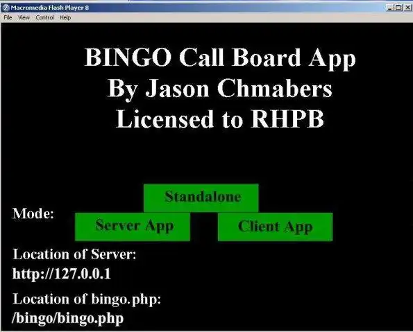 Download web tool or web app Bingo Call System