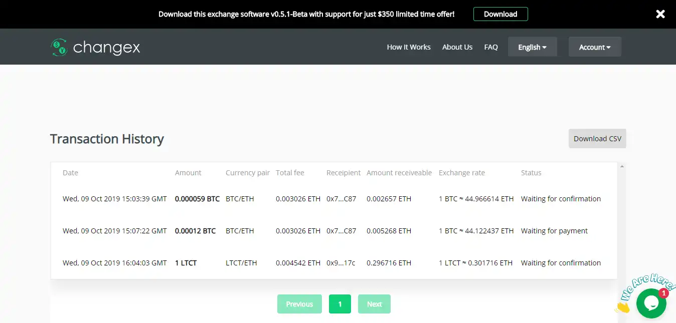 Download web tool or web app Bitcoin Exchange Script