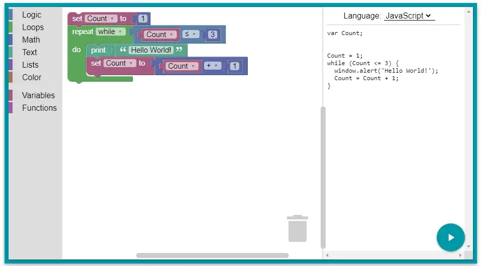 Download webtool of webapp Blockly