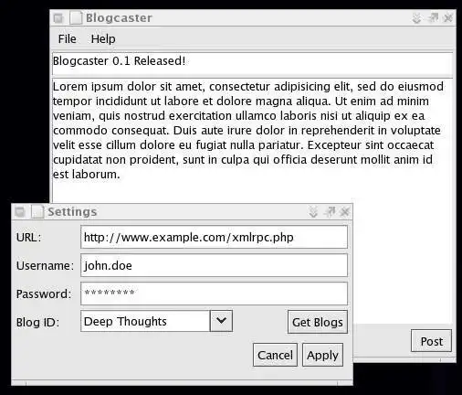 Download web tool or web app Blogcaster - Desktop blog management